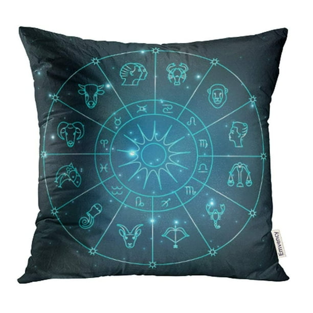 Astrology Zodiac Badge Aquarius Sign Throw Pillow Multicolor 18x18 Astrology Zodiac Badge Aquarius Sign Throw Pillow Multicolor 18x18